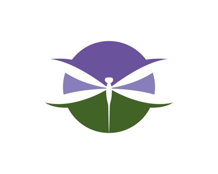 dragon fly logo icon vector