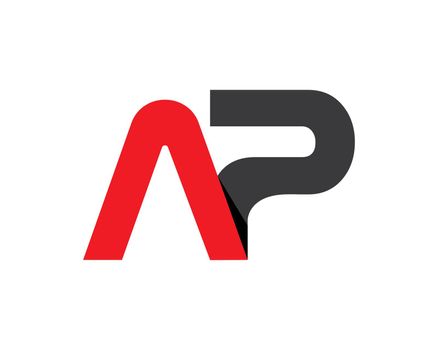 A P Letter Alphabet font logo vector design
