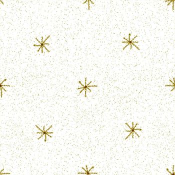Hand Drawn Snowflakes Christmas Seamless Pattern. Subtle Flying Snow Flakes on chalk snowflakes Background. Amazing chalk handdrawn snow overlay. Lovely holiday season decoration.
