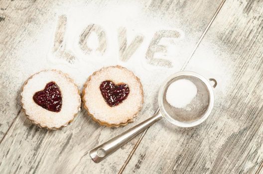 Homemade cookies Valentine's Day. From series Winter pastry