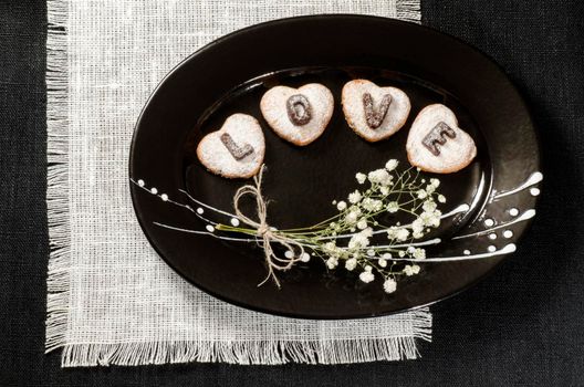 Homemade cookies Valentine's Day. From series Winter pastry