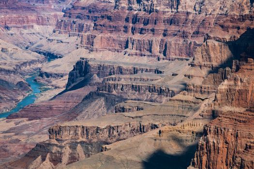 Colorado river in Grand Canyon National Park in Arizona USA