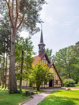 SVETLOGORSK, RUSSIA - July 21, 2019. Organ Hall, former Catholic chapel - Katholische Kapelle Maria - Seestern.