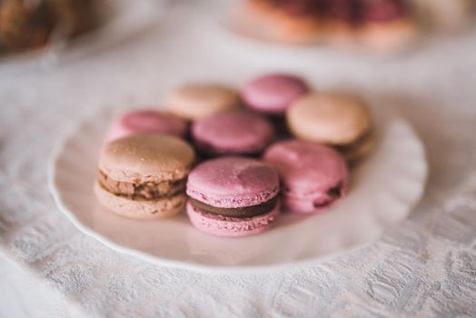 Table with food for the holiday. Cuisine. Culinary Buffet. Dinner Catering. Dining Food. Celebration Party. Concept wedding birthday. Sweet pastries desserts