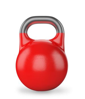 Gym equipment weight kettle bell isolated on white