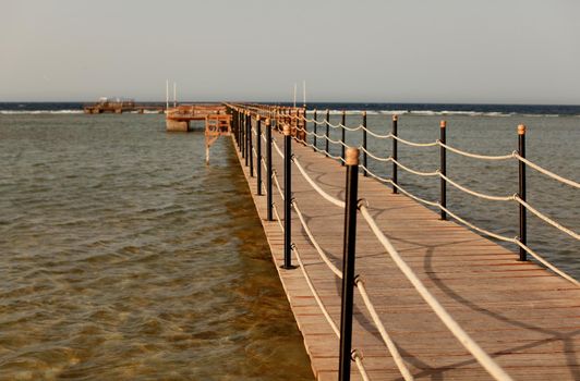 Pier on shore. summer holiday