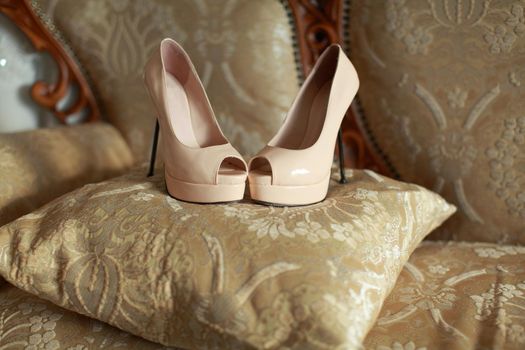 shoes on the cushion