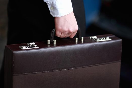 man holding a brief case