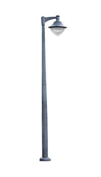 An old street lamppost isolated over white