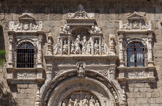 Plateresque facade of Santa Cruz museum in Toledo, Spain