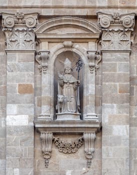 Statue on Saint Mary's Cathedral in Lugo, Spain