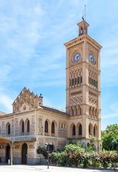 View of the railway station in Toledo, Spain