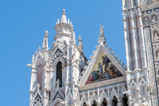 detail of the cathedral of Siena and its workings