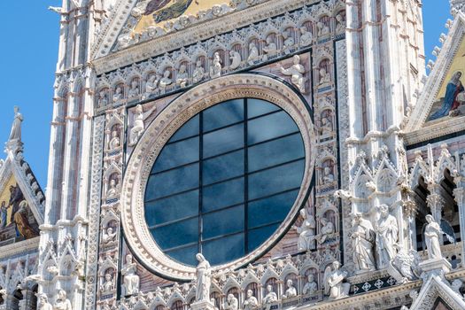 detail of the cathedral of Siena and its workings