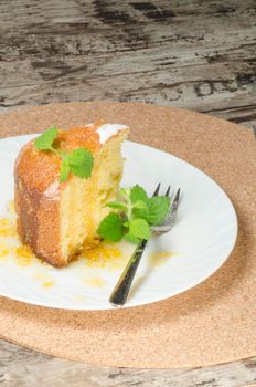 A cake made ​​of corn flour. From the series "Baking for breakfast"