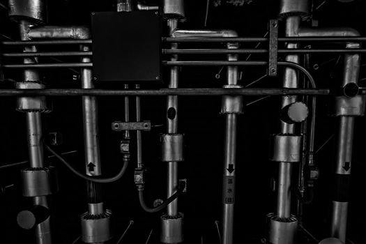 Factory Ceiling Piping Image. Shooting Location: Sendai, Miyagi Prefecture