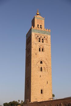 Kutubiyya Mosque in Marrakesh City in Morocco