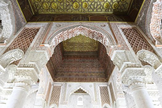 Saadiens Tombs in Marrakech City in Morocco