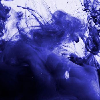 indigo colored ink underwater