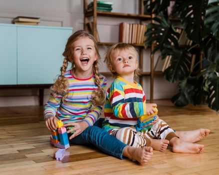 portrait childrens playing