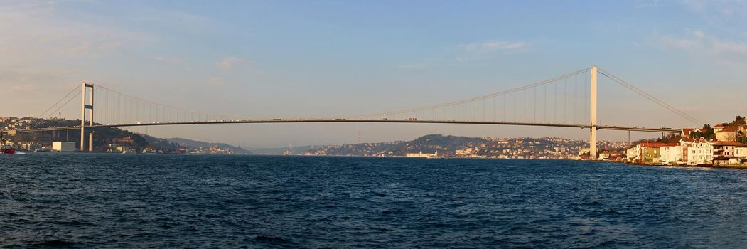 The Bosphorus Bridge connecting Europe and Asia