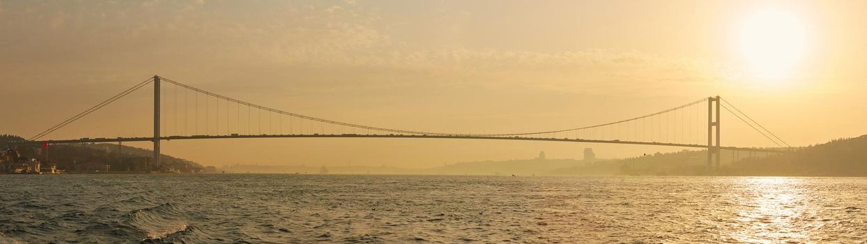 The Bosphorus Bridge connecting Europe and Asia