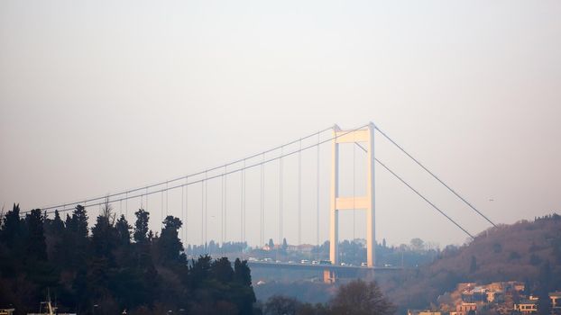 Fatih Sultan Mehmet Bridge is a bridge in Istanbul, Turkey spanning the Bosphorus strait.