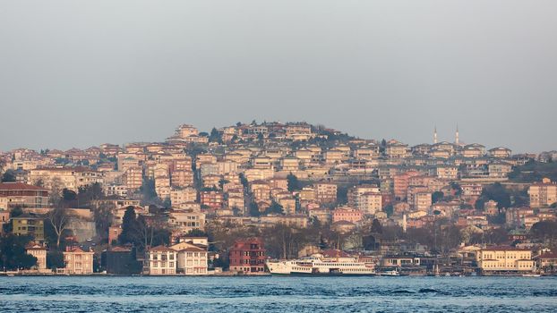 Uskudar coast Istanbul. Asian coast of Istanbul.