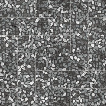 Black terrazzo floor, marble surface, seamless texture.