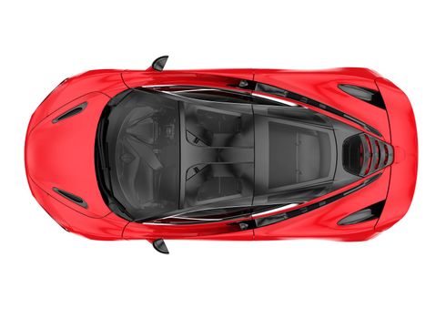 Top of a modern sport car: 3D illustration