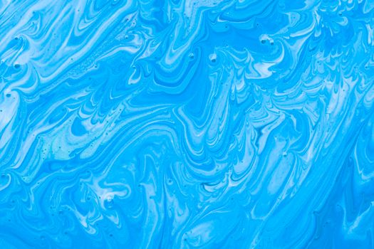 crystalline blue water acrylic pouring