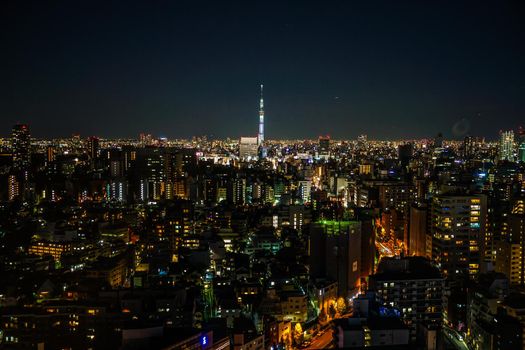 Sky Tree seen from Bunkyo Civic Center. Shooting Location: Tokyo metropolitan area