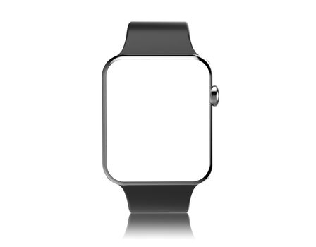 Smartwatch mockup isolated on a white background.3D illustration
