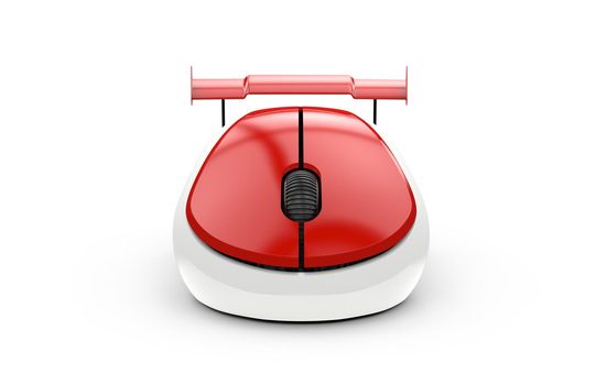 High speed computer mouse isolated on a white background