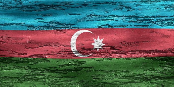 Azerbaijan flag - realistic waving fabric flag