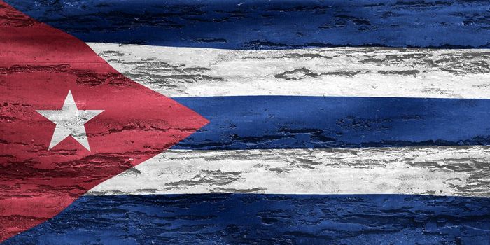 Cuba flag - realistic waving fabric flag