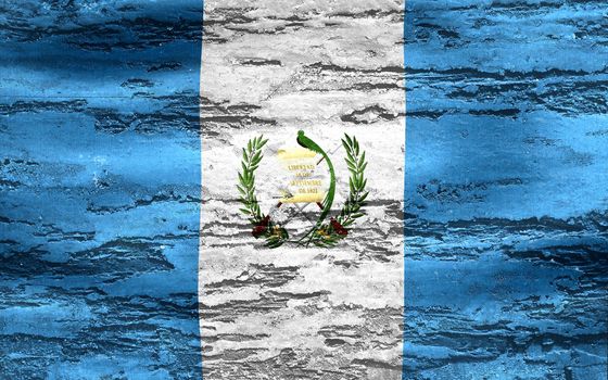 Guatemala flag - realistic waving fabric flag