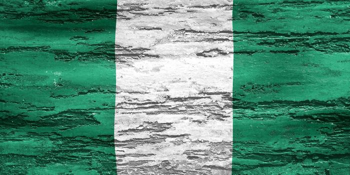 Nigeria flag - realistic waving fabric flag