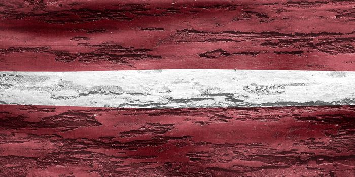 Latvia flag - realistic waving fabric flag