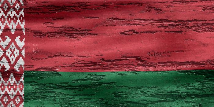 Belarus flag - realistic waving fabric flag