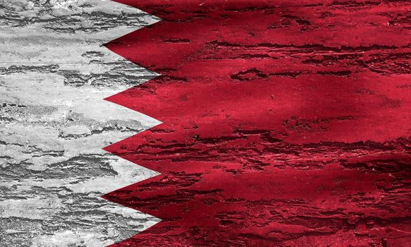 Bahrain flag - realistic waving fabric flag