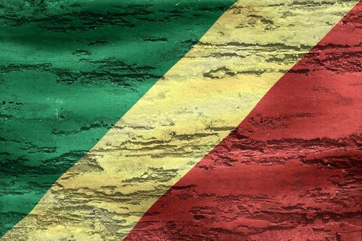 Republic of the Congo flag - realistic waving fabric flag