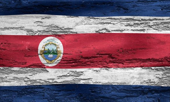 Costa Rica flag - realistic waving fabric flag