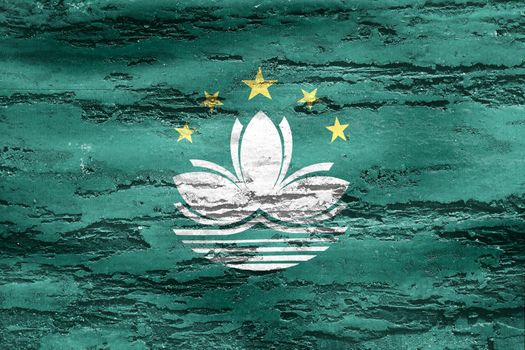 Macao flag - realistic waving fabric flag