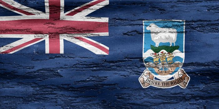 Falkland Islands flag - realistic waving fabric flag