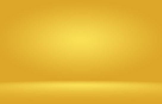 Abstract Luxury Gold yellow gradient studio wall, well use as background,layout,banner and product presentation