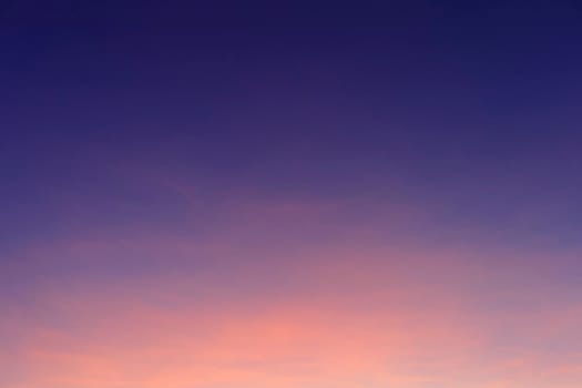 Beautiful morning clear sky background. Colorful yellow blue sky. Morning colorful clear blue sky background with soft white clouds sunrise or sunset.