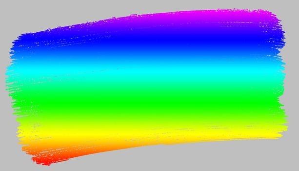 Rainbow color paint. Red, orange, yellow, green, blue, purple background bands. LGBT flag. LGBT symbol banner on light gray background.
