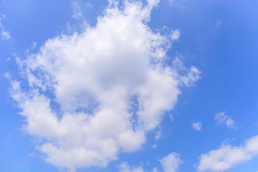 Beautiful clouds with blue sky background. Nature weather, cloud blue sky