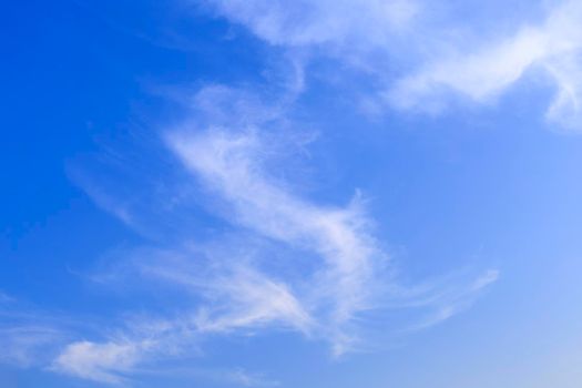 Beautiful clouds with blue sky background. Nature weather, cloud blue sky